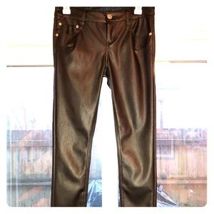 Faux leather pants